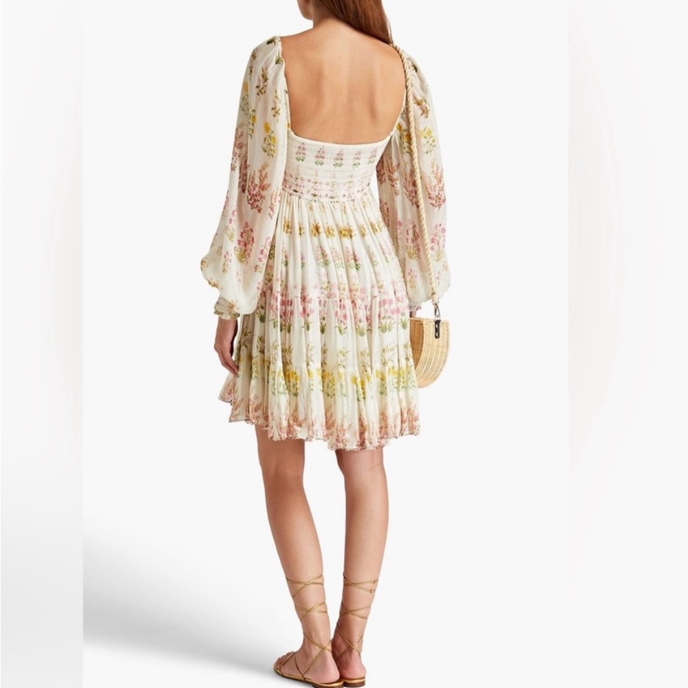 Hemant & Nandita floral lurex mini dress. Size M. Never worn. New without tags - Picture 3 of 5